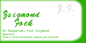 zsigmond fock business card